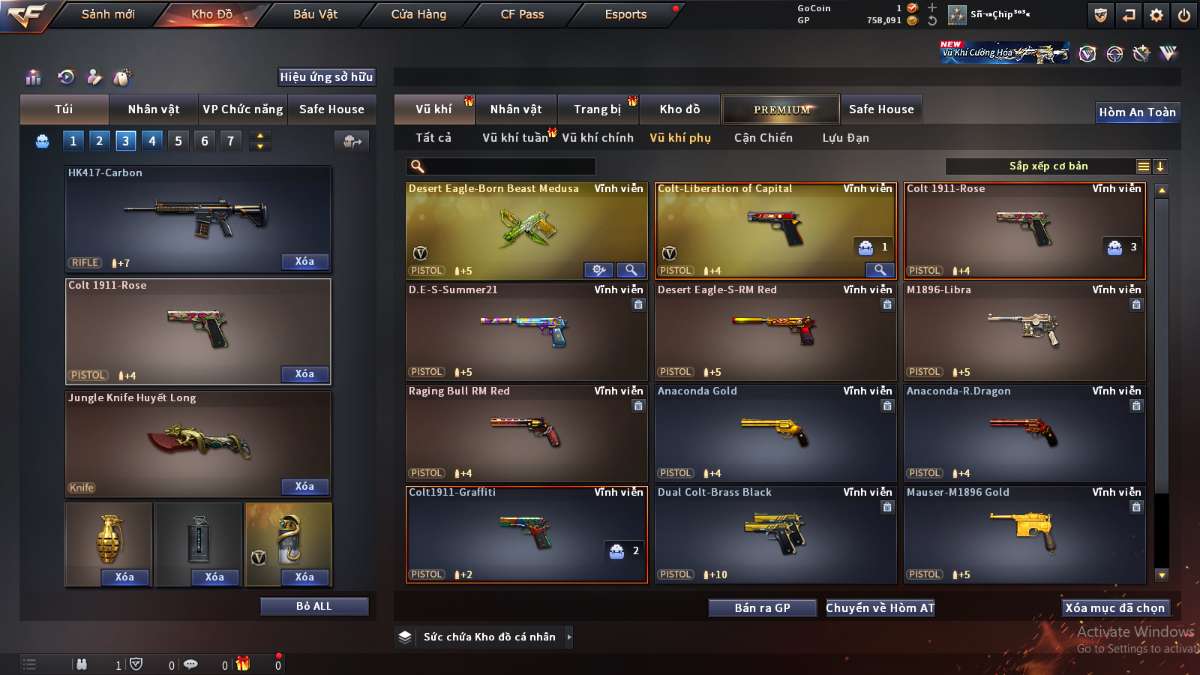 shop acc cf uy tin gia re